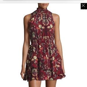 Floral Floral-Print Sleeveless Dress, Rusty Red